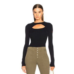 A.L.C. Nell Sweater Knit Top / Blouse - Excellent Condition, M, Midnight Black